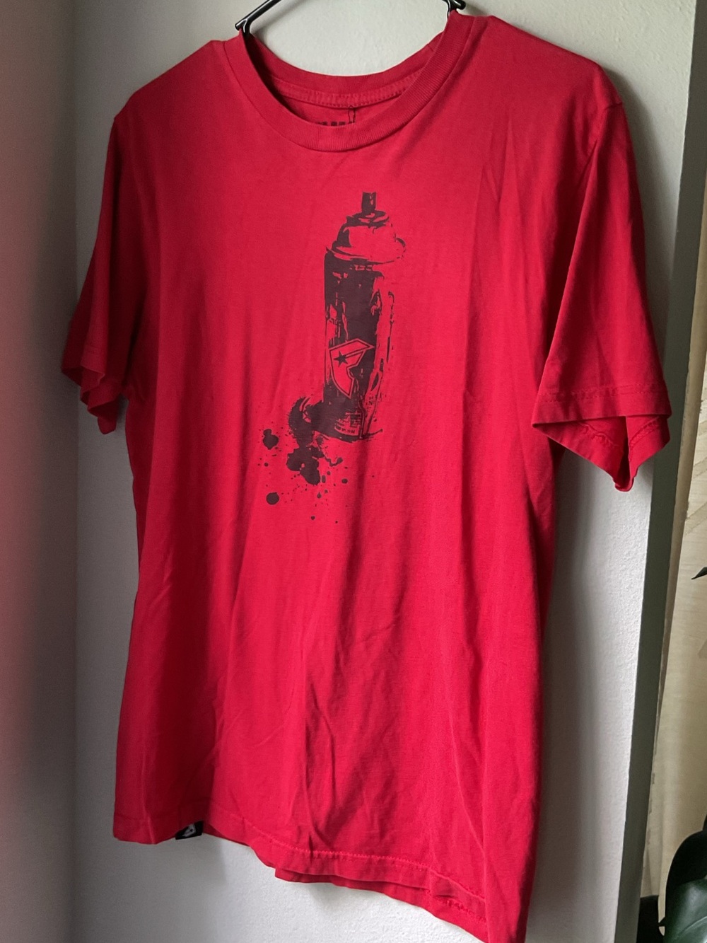Famous Stars & Straps Red Graphic Spray-Can T-Shirt